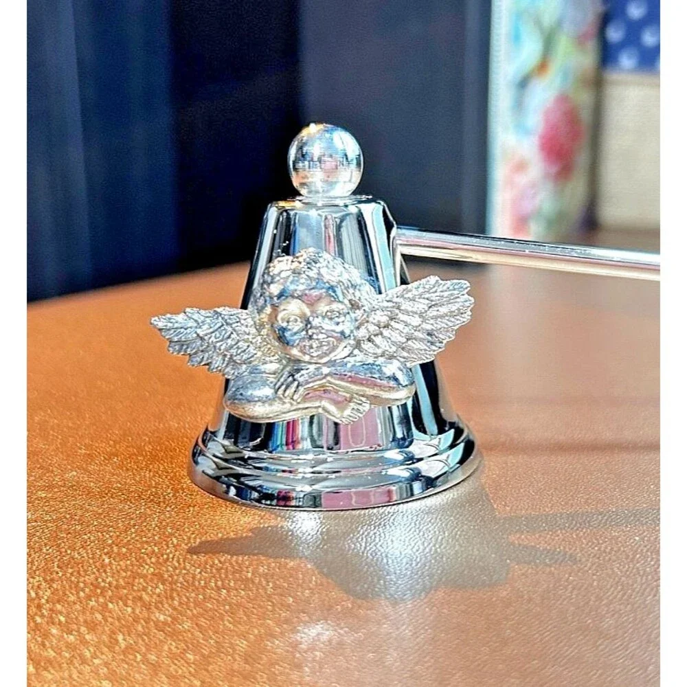 Vintage Angel Silver Plate Candle Snuffer